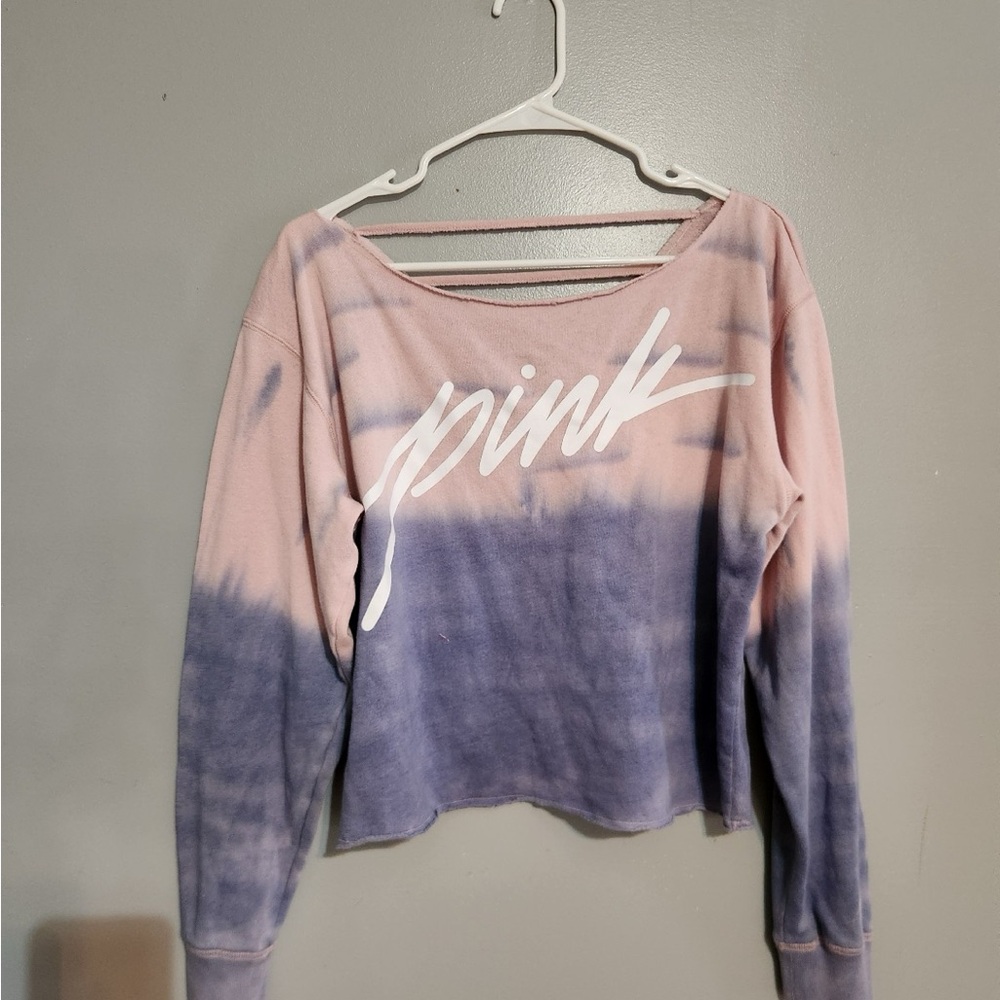 Victoria's Secret Pink and Purple Tie-Dye Top